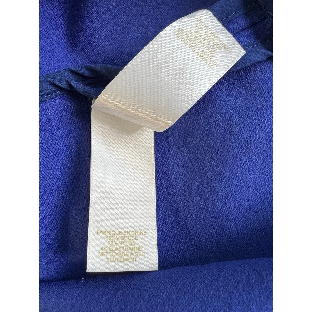 Kate Spade A-Line Mini Dress  Size 4 Royal‎ Blue V-Neck Women's